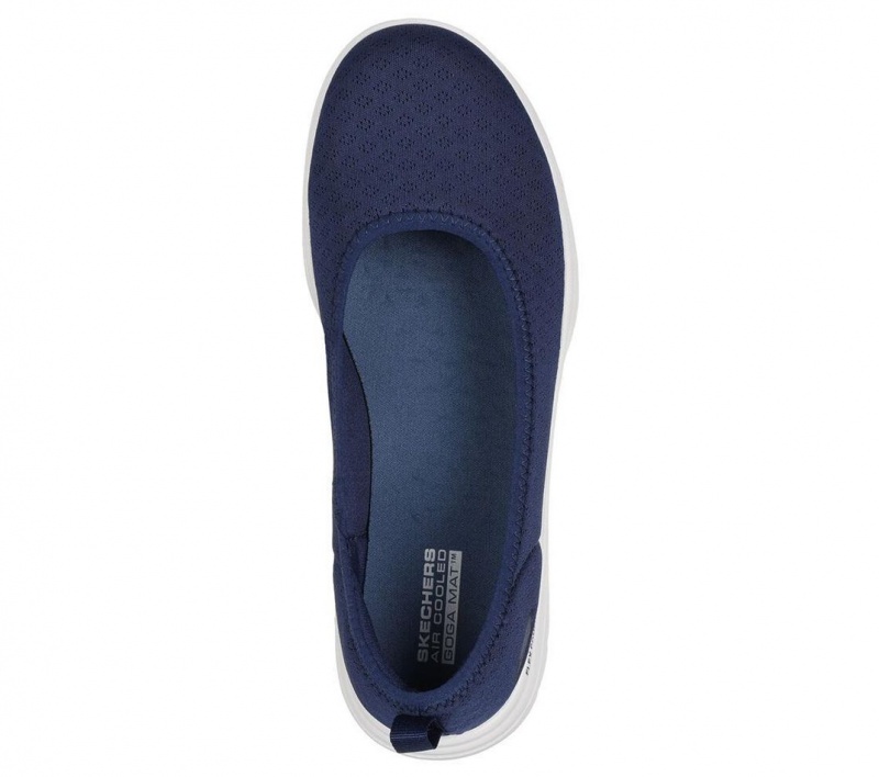 Navy Skechers On The Go Flex - Siena Women's Flats | HJCO-05698