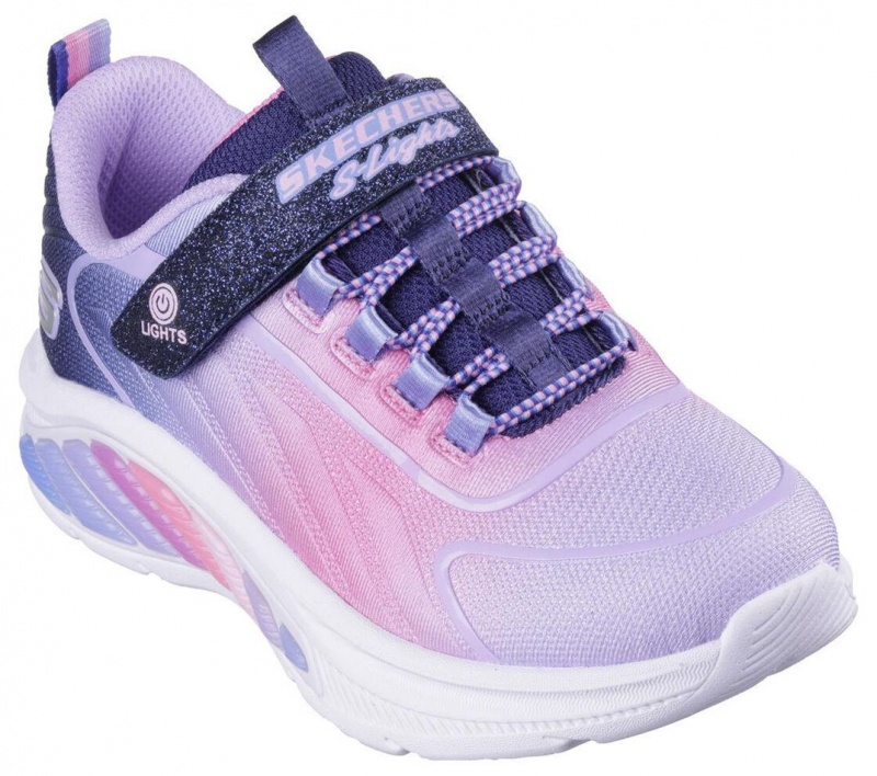 Navy Skechers Rainbow Cruisers Girls' Sneakers | ESNA-14065