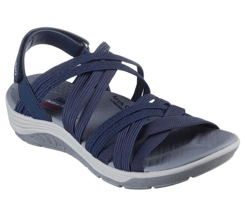 Navy Skechers Reggae Cup - Simply Biased Women's Sandals | VBJA-89157