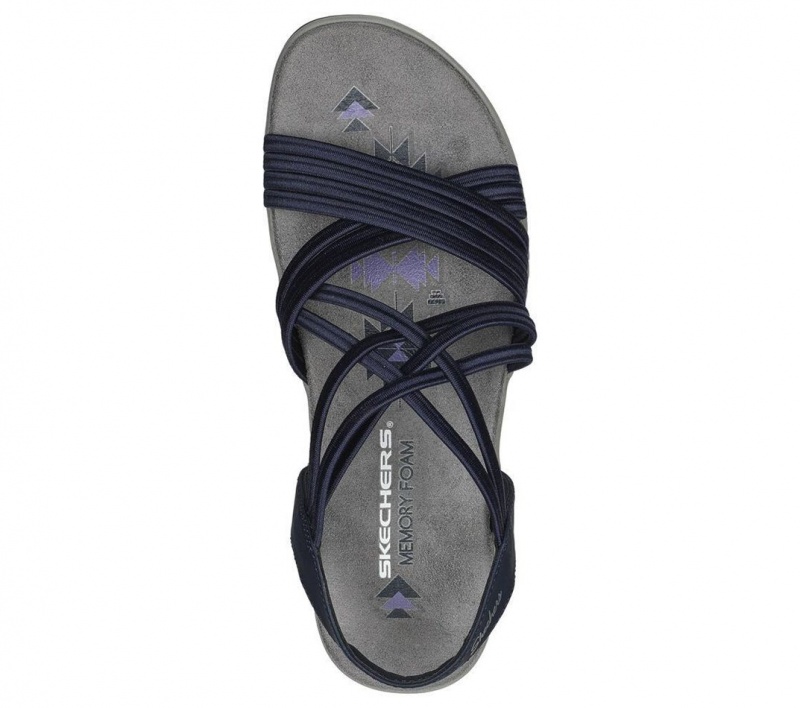 Navy Skechers Reggae Slim - Sunnyside Women's Sandals | LBOT-25918