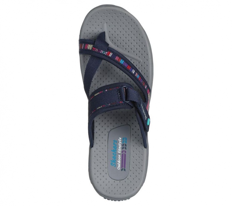 Navy Skechers Reggae - Baja Sunrise Women's Sandals | JBXT-25183