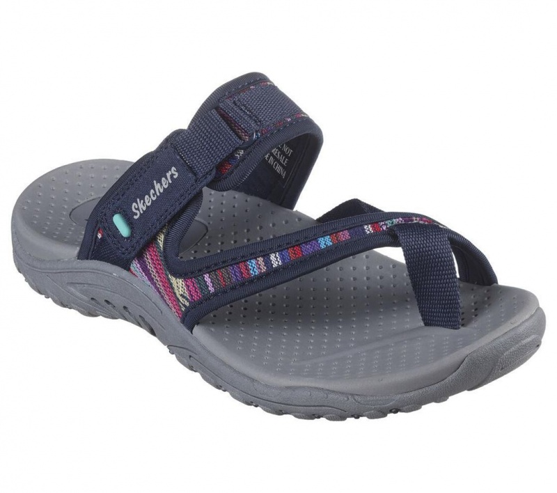 Navy Skechers Reggae - Baja Sunrise Women's Sandals | JBXT-25183