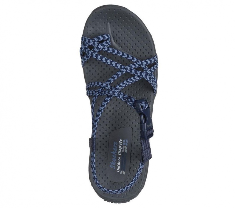 Navy Skechers Reggae - Perfect Duo Women's Sandals | CKDY-09513