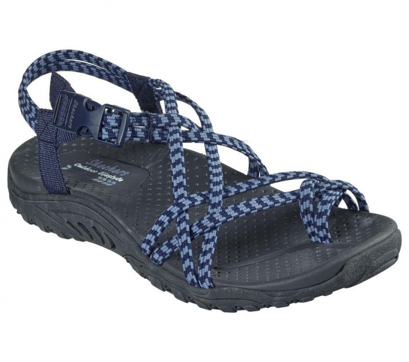 Navy Skechers Reggae - Perfect Duo Women's Sandals | CKDY-09513