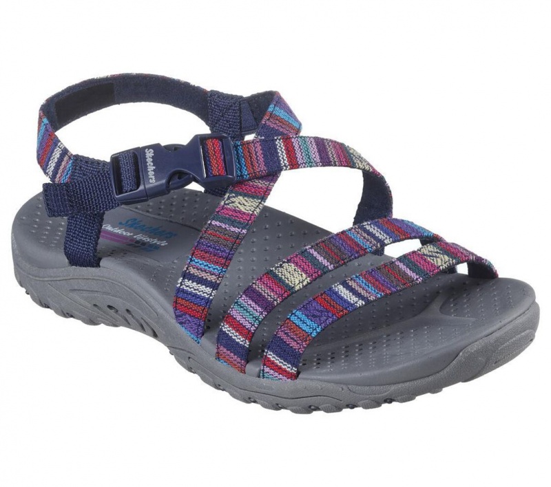 Navy Skechers Reggae - Trail On By Women's Sandals | JPBG-62135