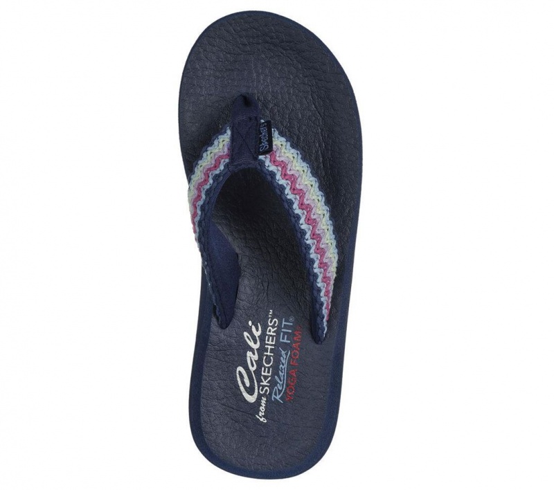 Navy Skechers Relaxed Fit: Asana - Vacationer Women's Sandals | XDAL-42095