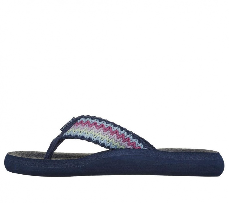 Navy Skechers Relaxed Fit: Asana - Vacationer Women's Sandals | XDAL-42095