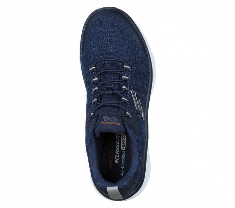 Navy Skechers Relaxed Fit: D'lux Walker - Pensive Men's Sneakers | PNUM-23145