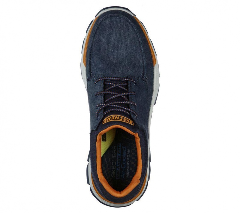 Navy Skechers Relaxed Fit: Respected - Loleto Men's Boat Shoes | RKID-92045