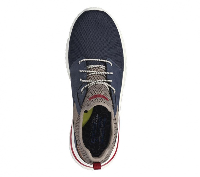 Navy Skechers Relaxed Fit: Solvano - Caspian Men's Boat Shoes | VAJM-53721