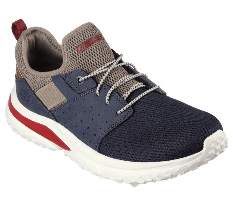 Navy Skechers Relaxed Fit: Solvano - Caspian Men's Boat Shoes | VAJM-53721