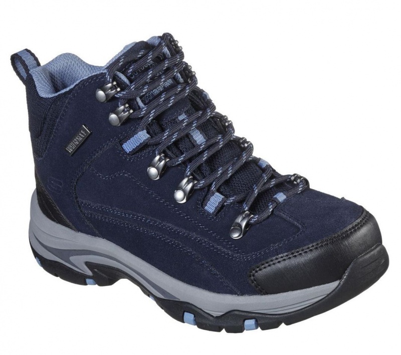 Navy Skechers Relaxed Fit: Trego - Alpine Trail Women's Boots | SMHR-20976