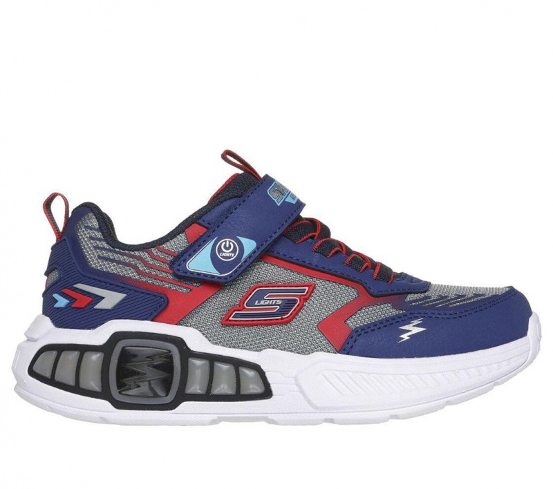 Navy Skechers S Lights: Light Storm 3.0 Boys\' Sneakers | SCEU-17602