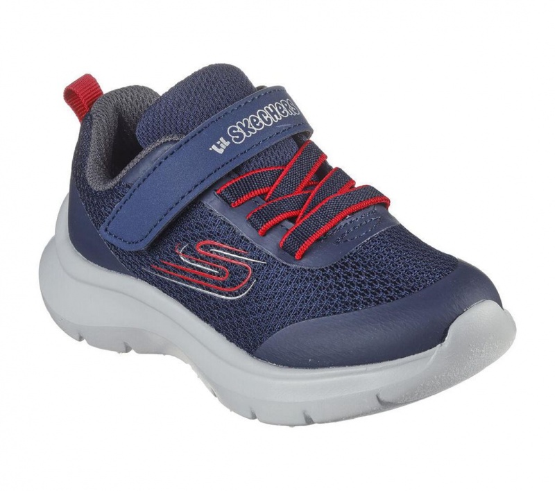 Navy Skechers Skech Fast - Brisk Buddies Boys' Sneakers | BYUS-13864