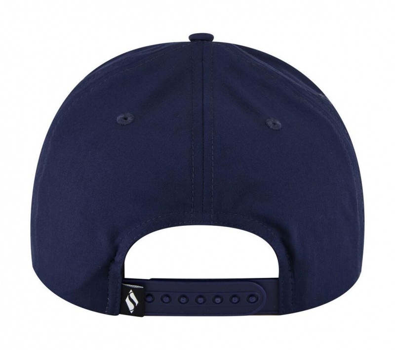 Navy Skechers Skechweave Diamond Snapback Men's Hats | NAWY-09467