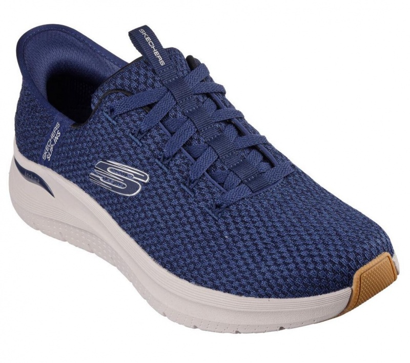 Navy Skechers Slip-ins: Arch Fit 2.0 - Look Ahead Men's Sneakers | IOFR-18023