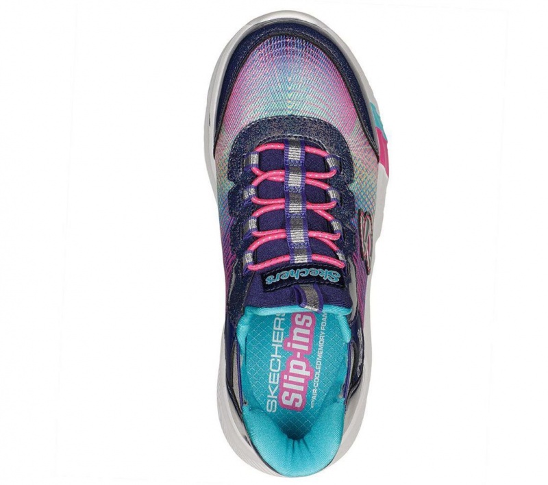 Navy Skechers Slip-ins: Dreamy Lites - Colorful Prism Girls' Sneakers | AFVQ-37815