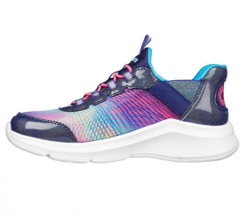 Navy Skechers Slip-ins: Dreamy Lites - Colorful Prism Girls' Sneakers | AFVQ-37815