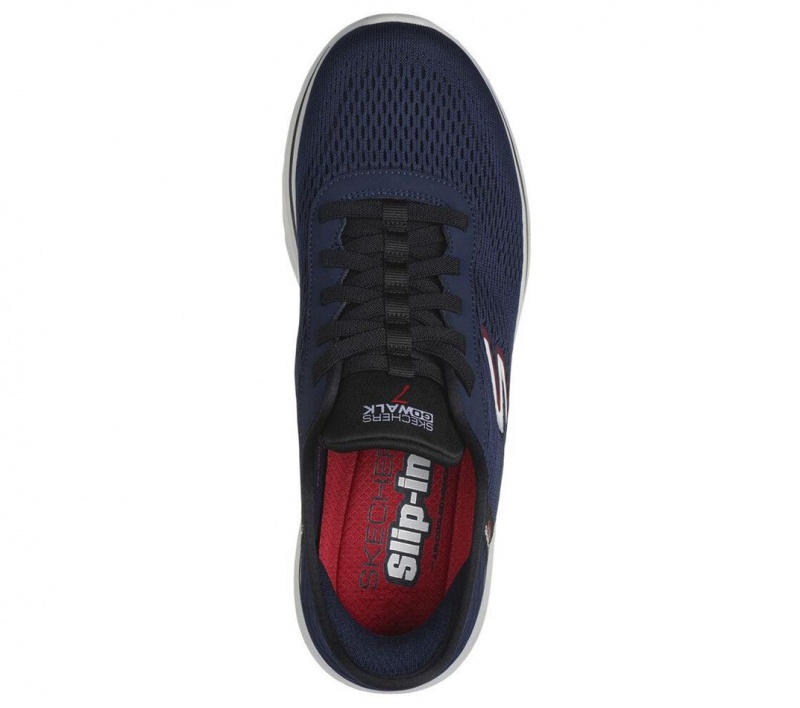 Navy Skechers Slip-ins: Go Walk 7 - Free Hand 2 Men's Sneakers | CBLE-37956