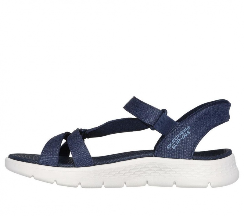 Navy Skechers Slip-ins: Go Walk Flex Sd - Illuminate Women's Sandals | KGHW-98215