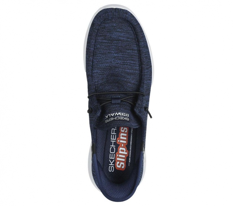 Navy Skechers Slip-ins: Go Walk Max - Free Hands Men's Boat Shoes | QFWO-52091