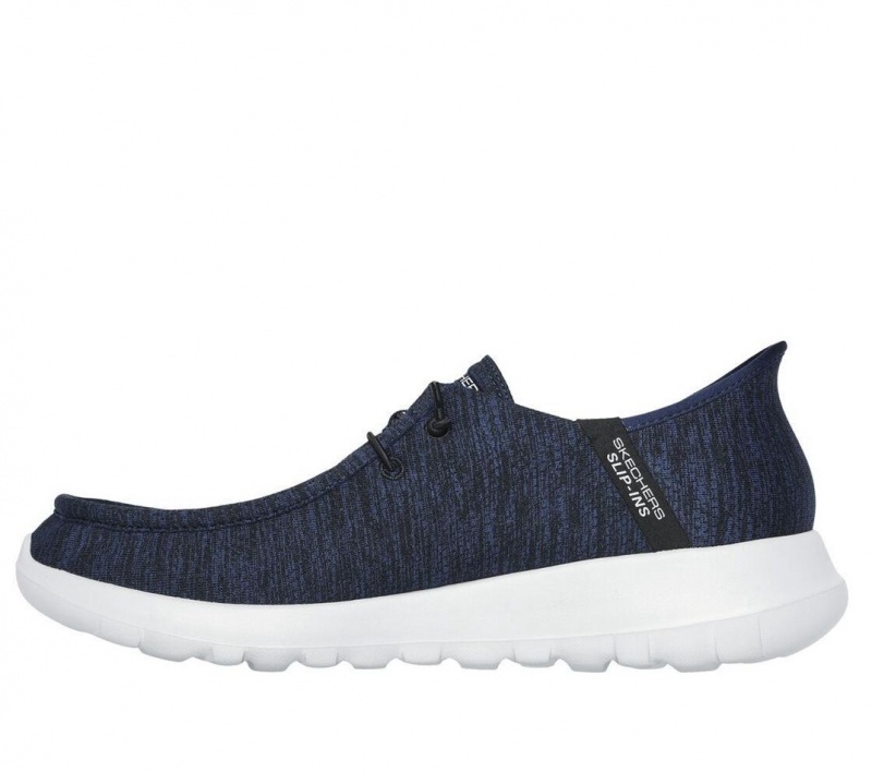 Navy Skechers Slip-ins: Go Walk Max - Free Hands Men's Boat Shoes | QFWO-52091