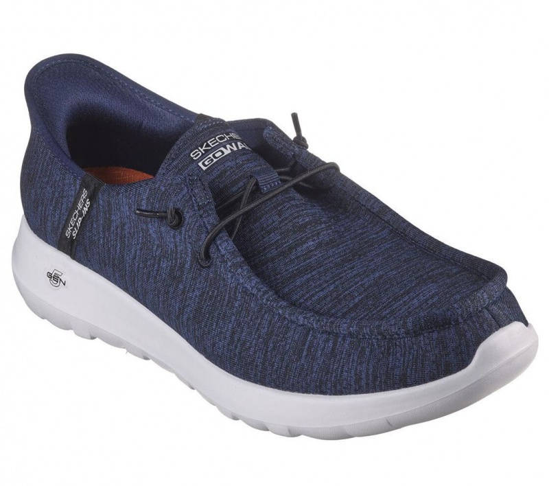 Navy Skechers Slip-ins: Go Walk Max - Free Hands Men's Boat Shoes | QFWO-52091