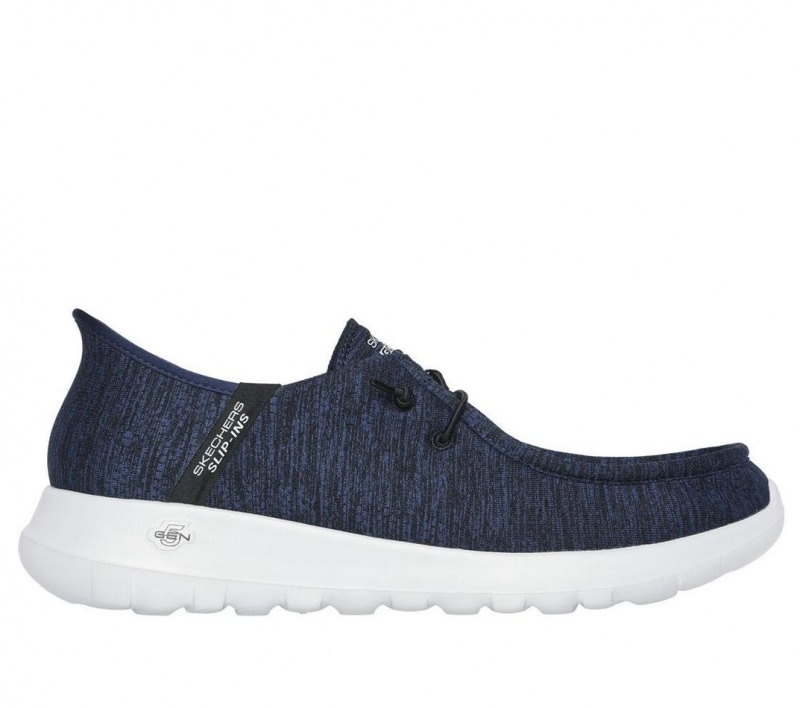 Navy Skechers Slip-ins: Go Walk Max - Free Hands Men\'s Boat Shoes | QFWO-52091