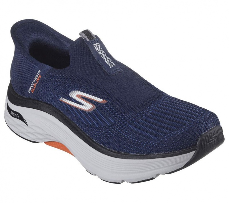 Navy Skechers Slip-ins: Max Cushioning Af - Fortuitous Men's Sneakers | URAB-05237