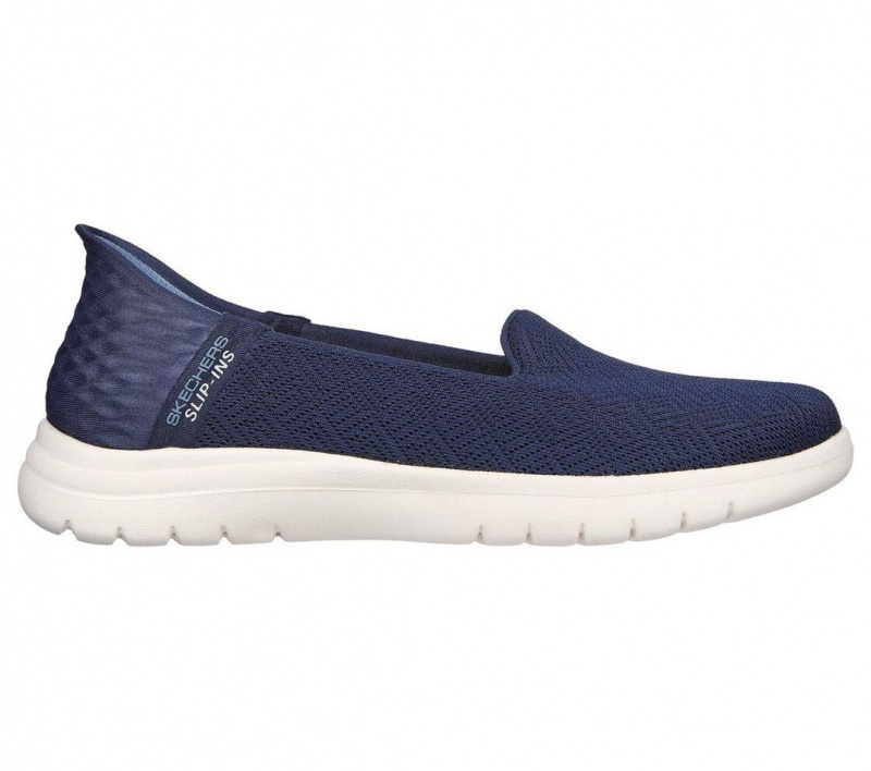 Navy Skechers Slip-ins: On The Go Flex - Astonish Women's Flats | JZSG-07496