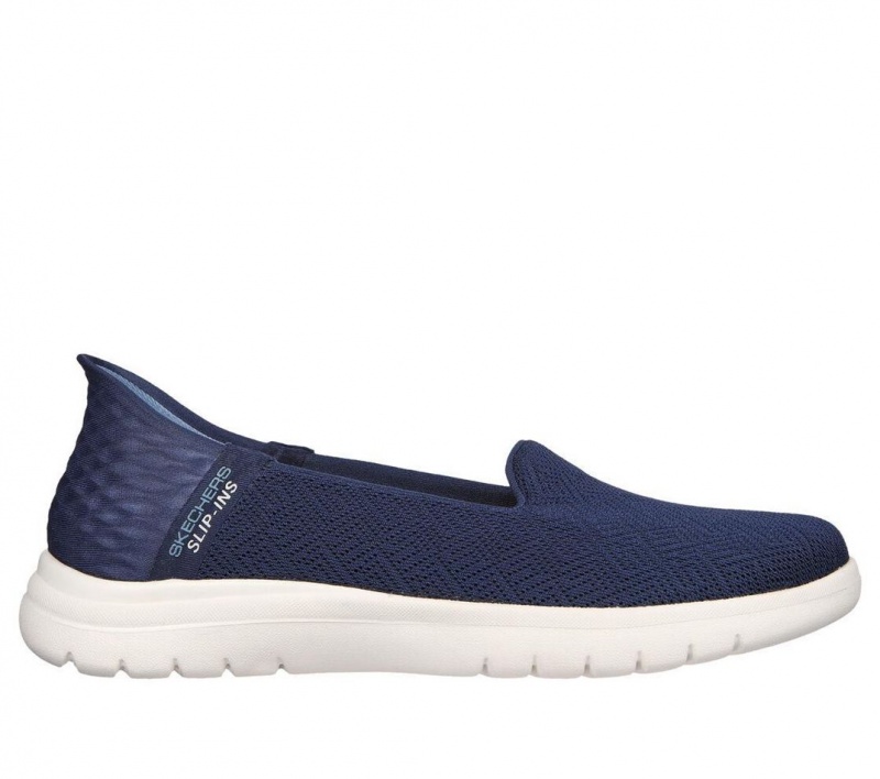 Navy Skechers Slip-ins: On The Go Flex - Astonish Women\'s Flats | JZSG-07496