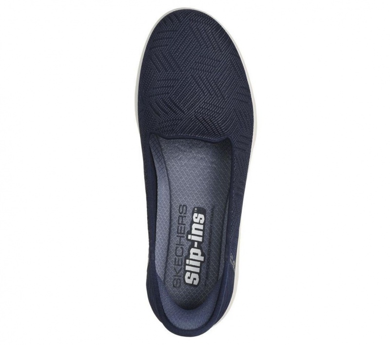 Navy Skechers Slip-ins: On The Go Flex - Clover Women's Flats | NCLI-63479