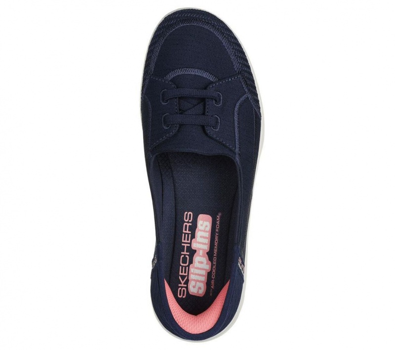 Navy Skechers Slip-ins: On The Go Flex - Top Notch Women's Flats | JMHE-34250