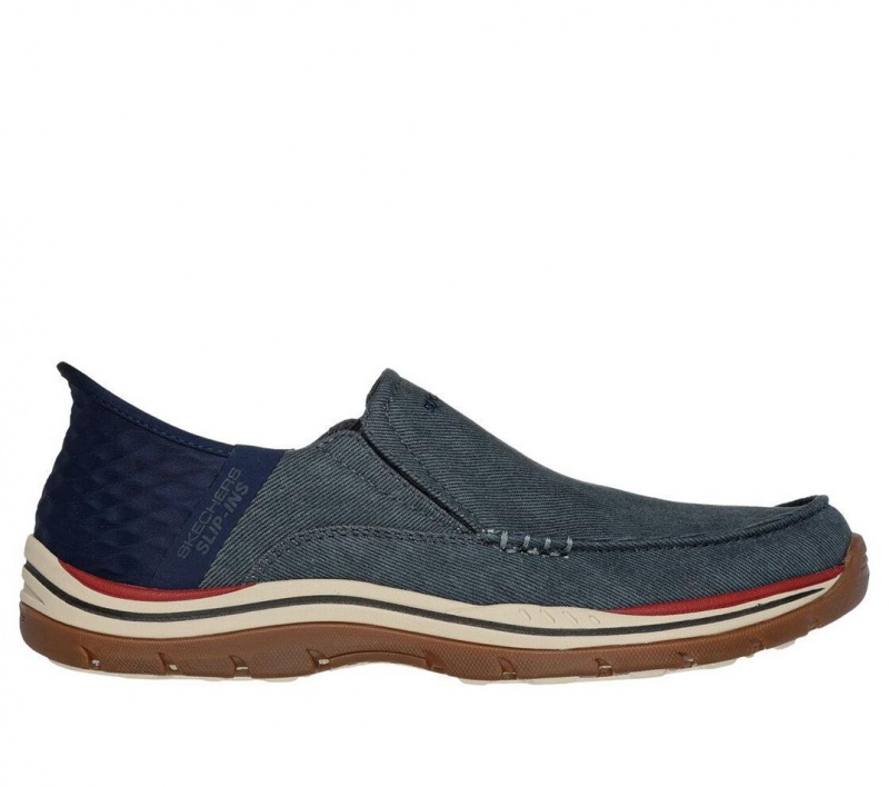 Navy Skechers Slip-ins Relaxed Fit: Expected - Cayson Men\'s Boat Shoes | YGBA-43927