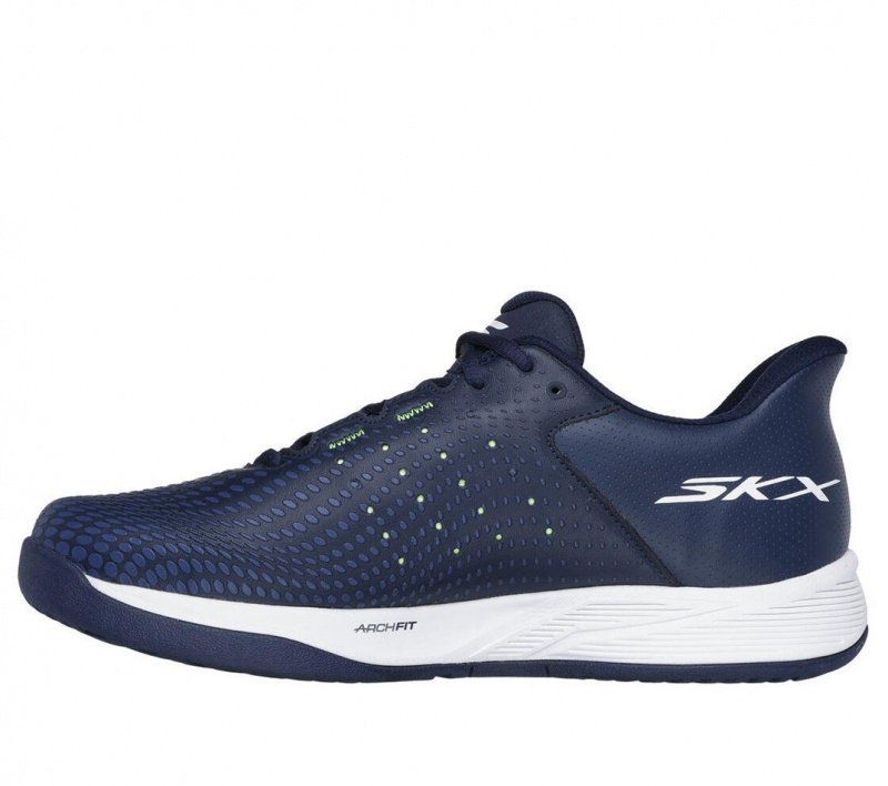 Navy Skechers Slip-ins Relaxed Fit: Viper Court Reload Men's Sneakers | IJLQ-16983