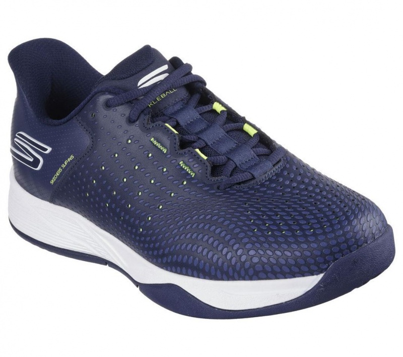 Navy Skechers Slip-ins Relaxed Fit: Viper Court Reload Men's Sneakers | IJLQ-16983