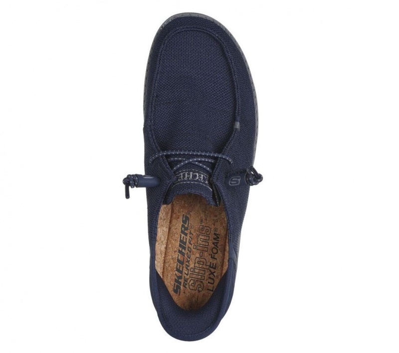 Navy Skechers Slip-ins Rf: Melson - Bronn Men's Boat Shoes | QFTI-07251