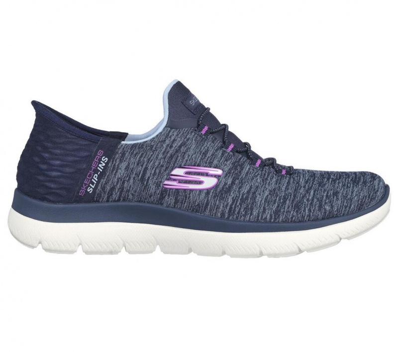 Navy Skechers Slip-ins: Summits - Dazzling Haze Women's Sneakers | PDIU-92734