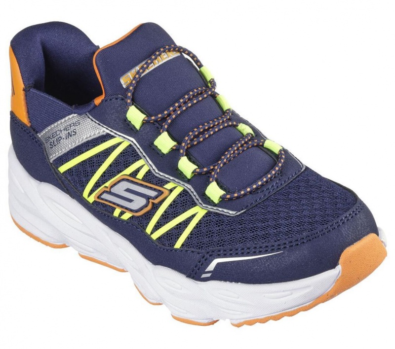 Navy Skechers Slip-ins - Turbo Tread Boys' Sneakers | JFWZ-20685