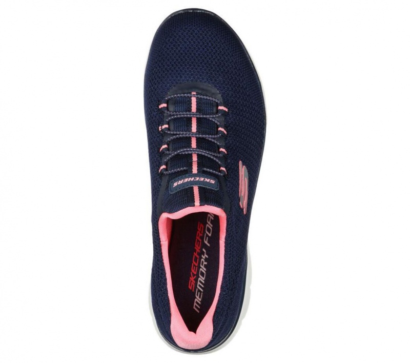 Navy Skechers Summits - Cool Classic Women's Sneakers | XIPM-68159