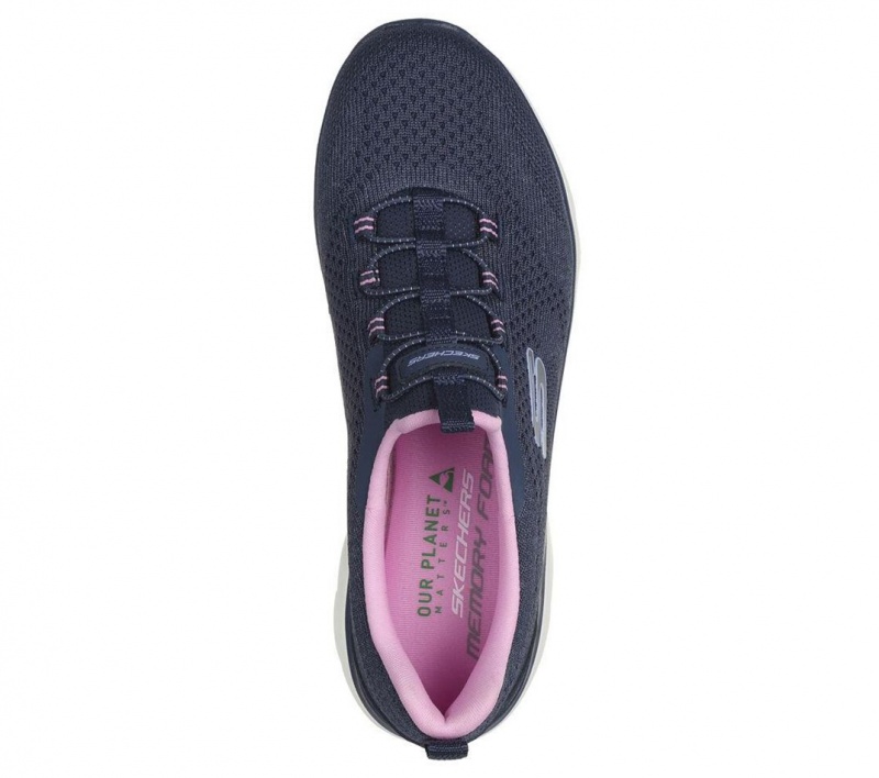 Navy Skechers Summits - New Nature Women's Sneakers | CTKN-50961