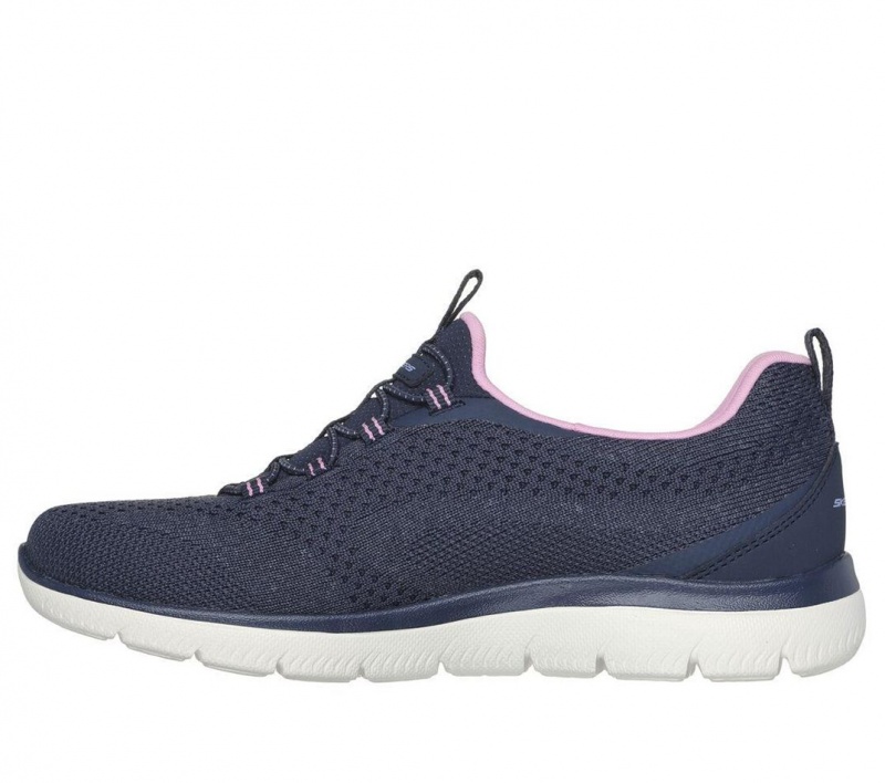 Navy Skechers Summits - New Nature Women's Sneakers | CTKN-50961