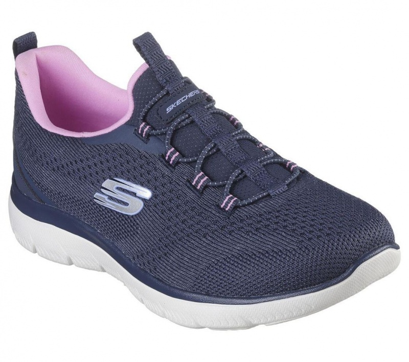 Navy Skechers Summits - New Nature Women's Sneakers | CTKN-50961