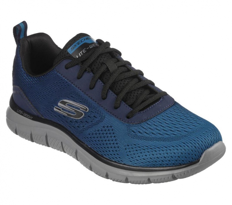 Navy Skechers Track - Ripkent Men's Sneakers | WBJR-81376