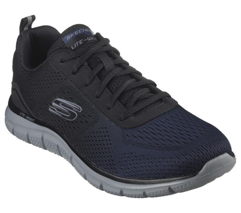 Navy Skechers Track - Ripkent Men's Sneakers | DRET-51429