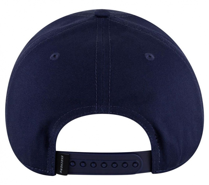 Navy Skechers University Baseball Men's Hats | KIYR-10426