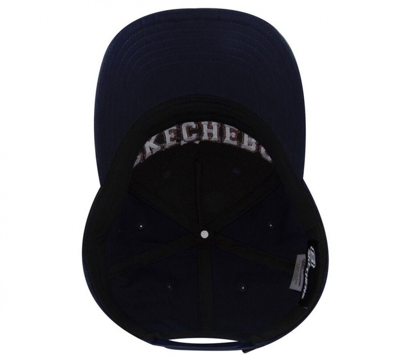 Navy Skechers University Baseball Men's Hats | KIYR-10426