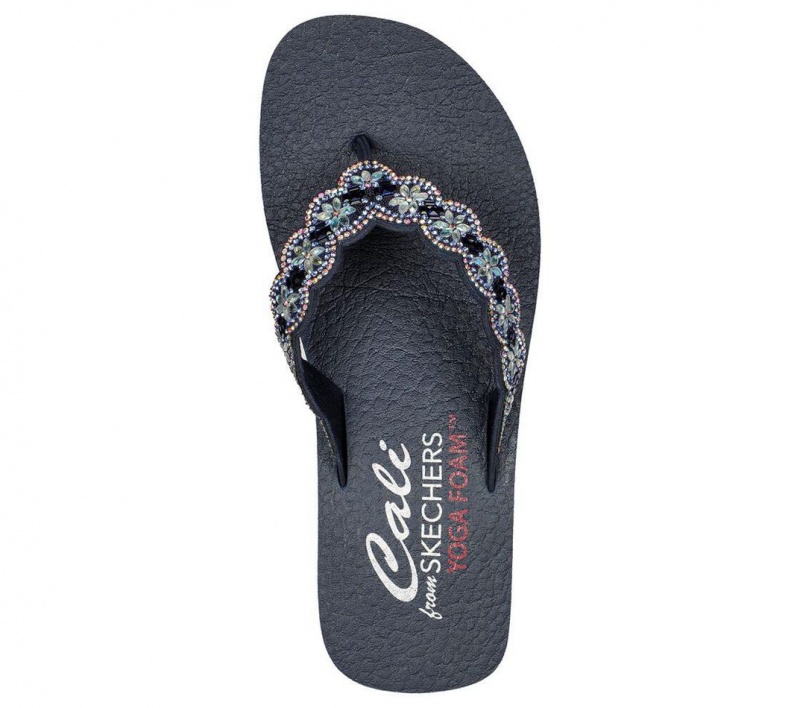 Navy Skechers Vinyasa - Happy Spring Women's Sandals | WAYF-62405