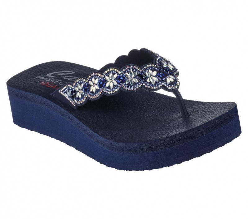 Navy Skechers Vinyasa - Happy Spring Women's Sandals | WAYF-62405