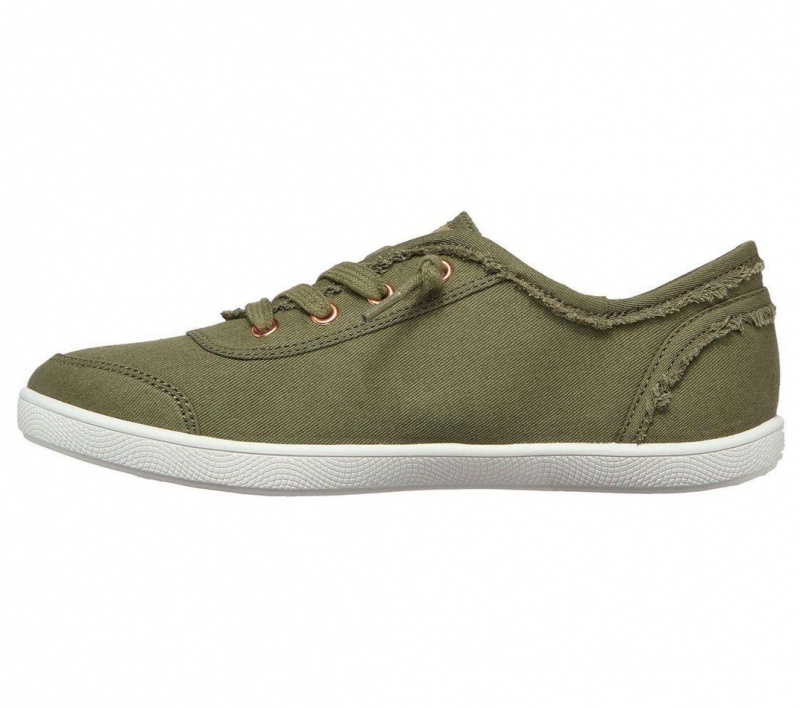 Olive Skechers Bobs B Cute Women's Slip On | JGWL-90518